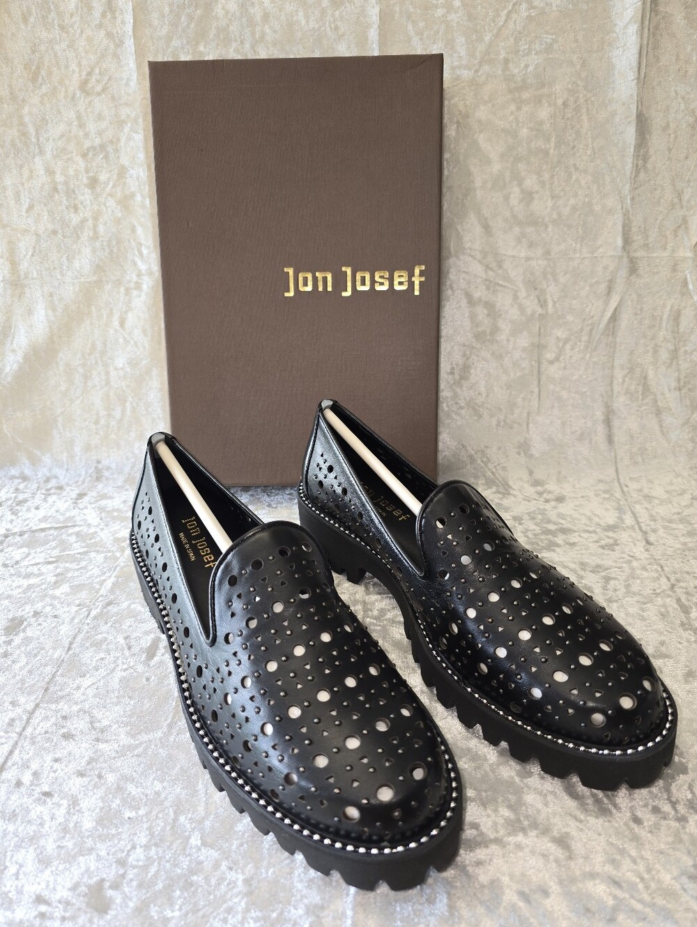 Womens Jon Josef Shoes GoGo Godela Black Leather Loafers